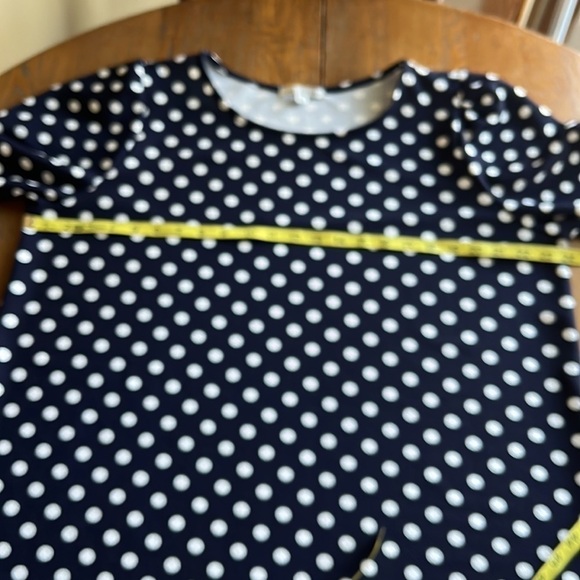 Green Envelope Los Angeles dress size 2X navy white polka dot flutter sleeve - Picture 8 of 13